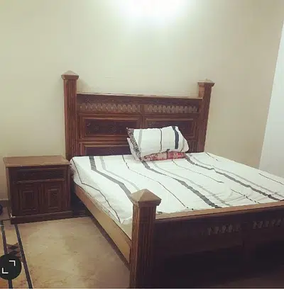 King size solid wood bed set